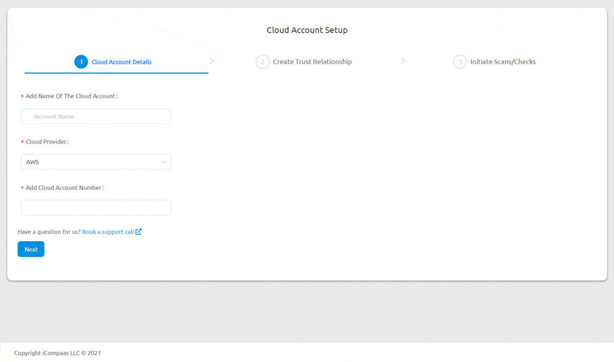 iCompaas-Add-Cloud-Account-Step1