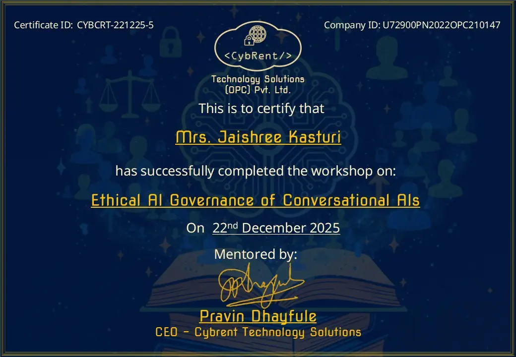 Jaishree Kasturi CYBCRT-221225-5