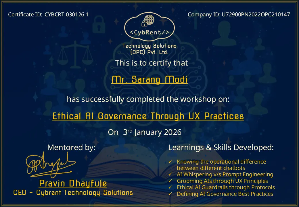 Sarang Modi CYBCRT-030126-1